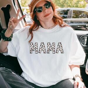 Leopard Mama Shirt Cute Mom Life Tee